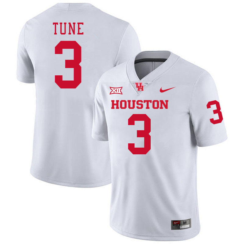 Clayton Tune Houston Jersey,Houston Cougars #3 Clayton Tune Jersey Youth College Uniforms-White